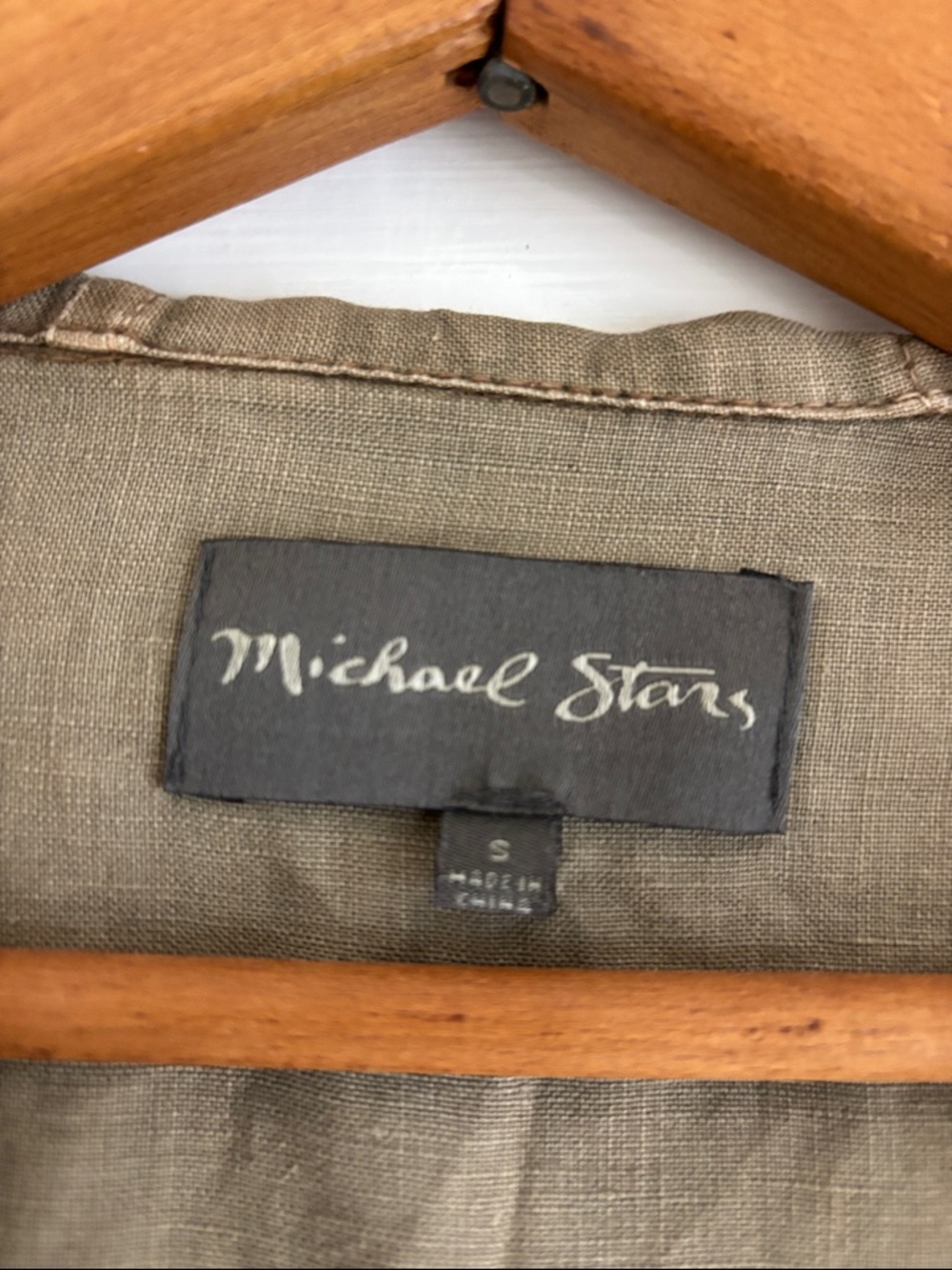 100% Linen Michael Stars Anorak Jacket Size Small - Picture 9 of 12